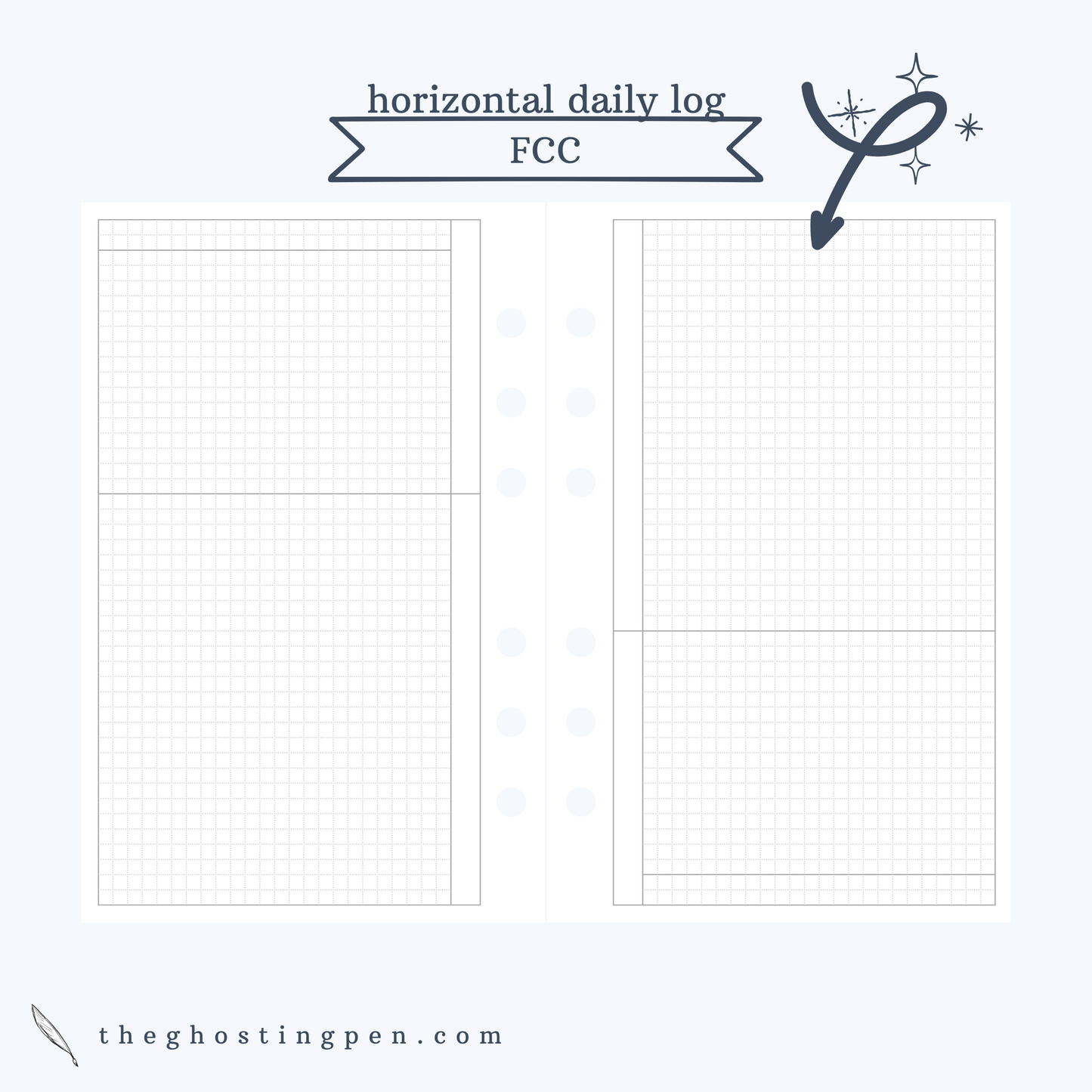 horizontal daily log