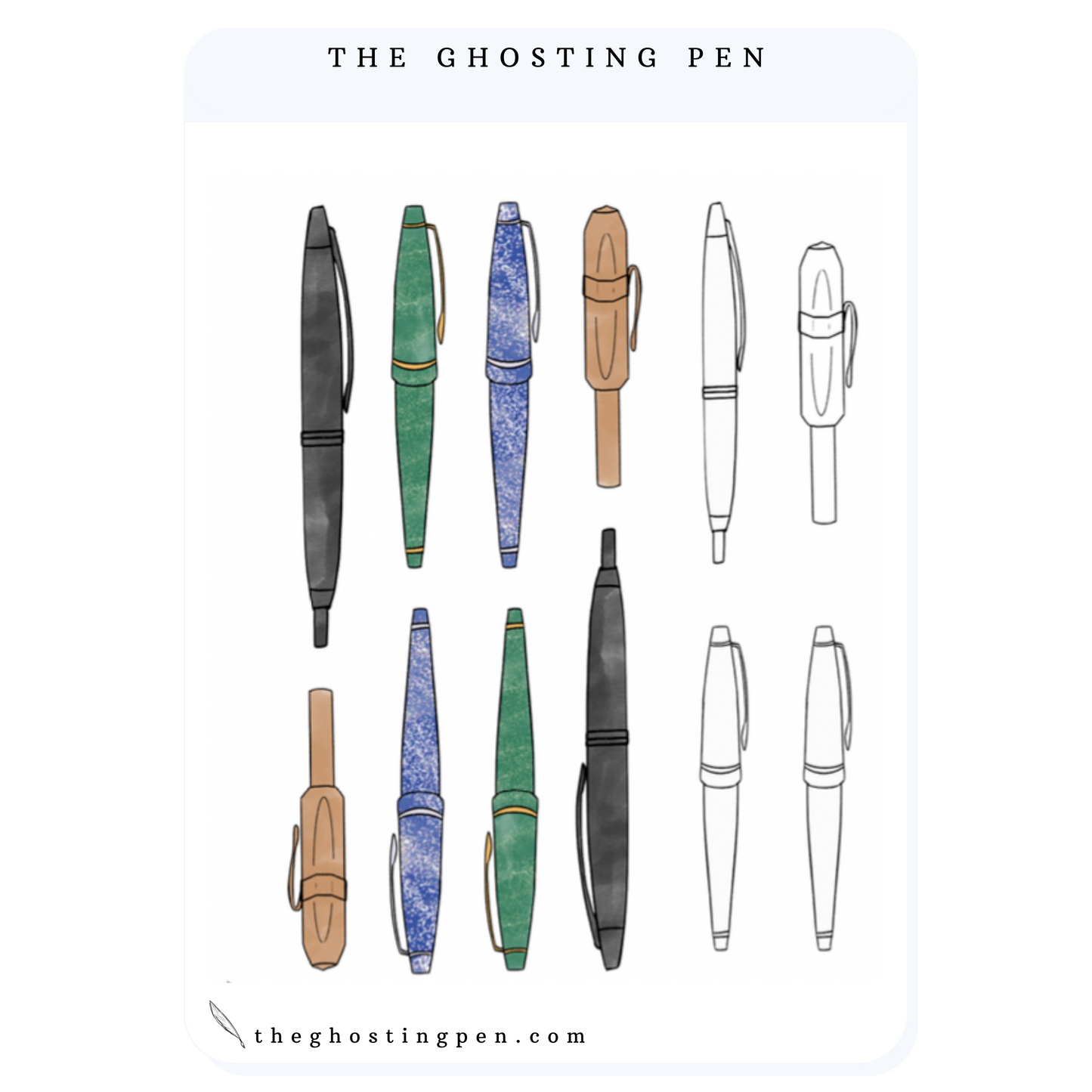 digital doodles fountain pens