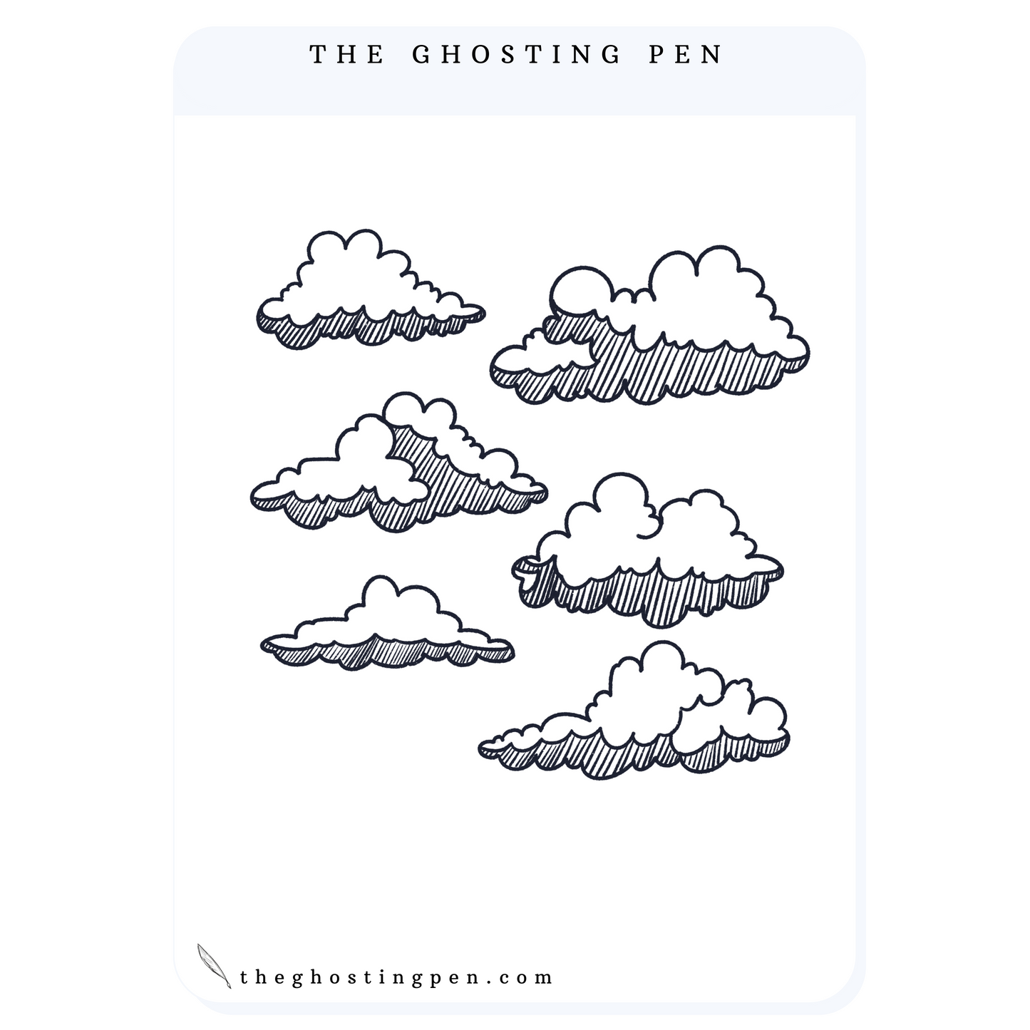 digital doodles clouds