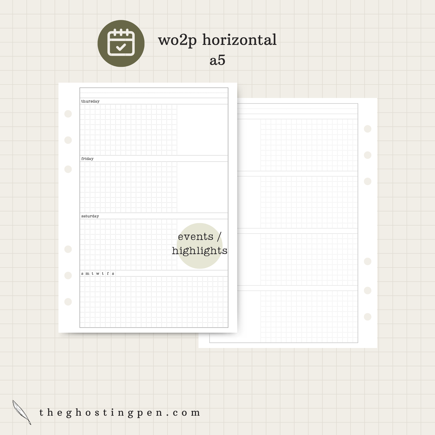 wo2p horizontal + habit tracker