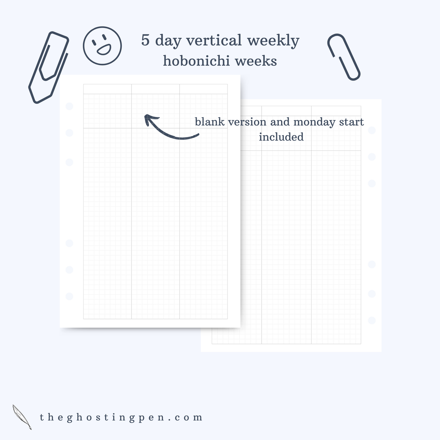 5 day vertical weekly (Lindsey's work weekly)