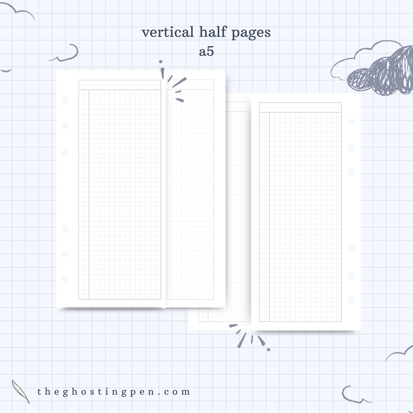 vertical half pages