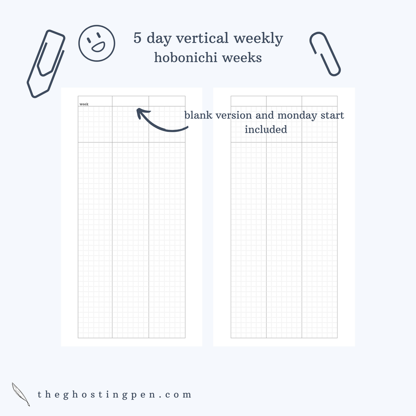 5 day vertical weekly (Lindsey's work weekly)