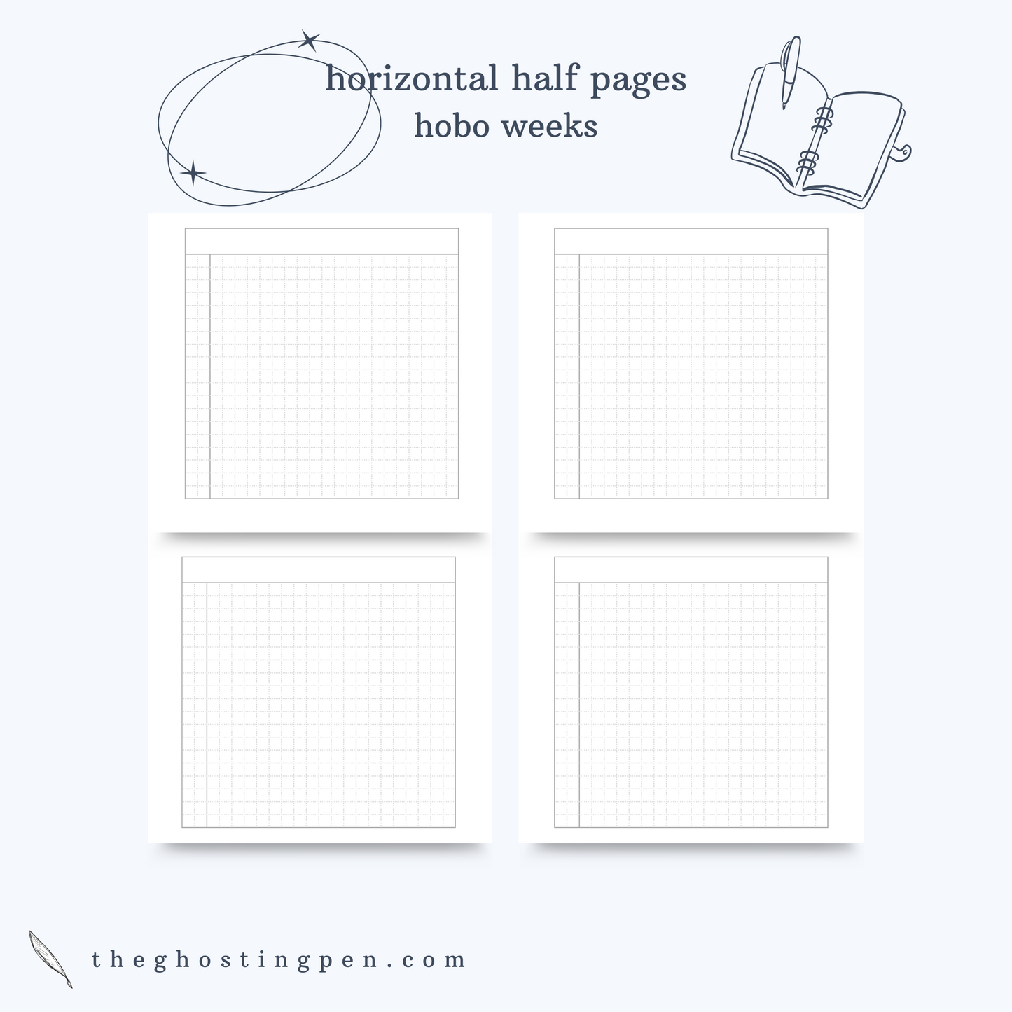 horizontal half pages