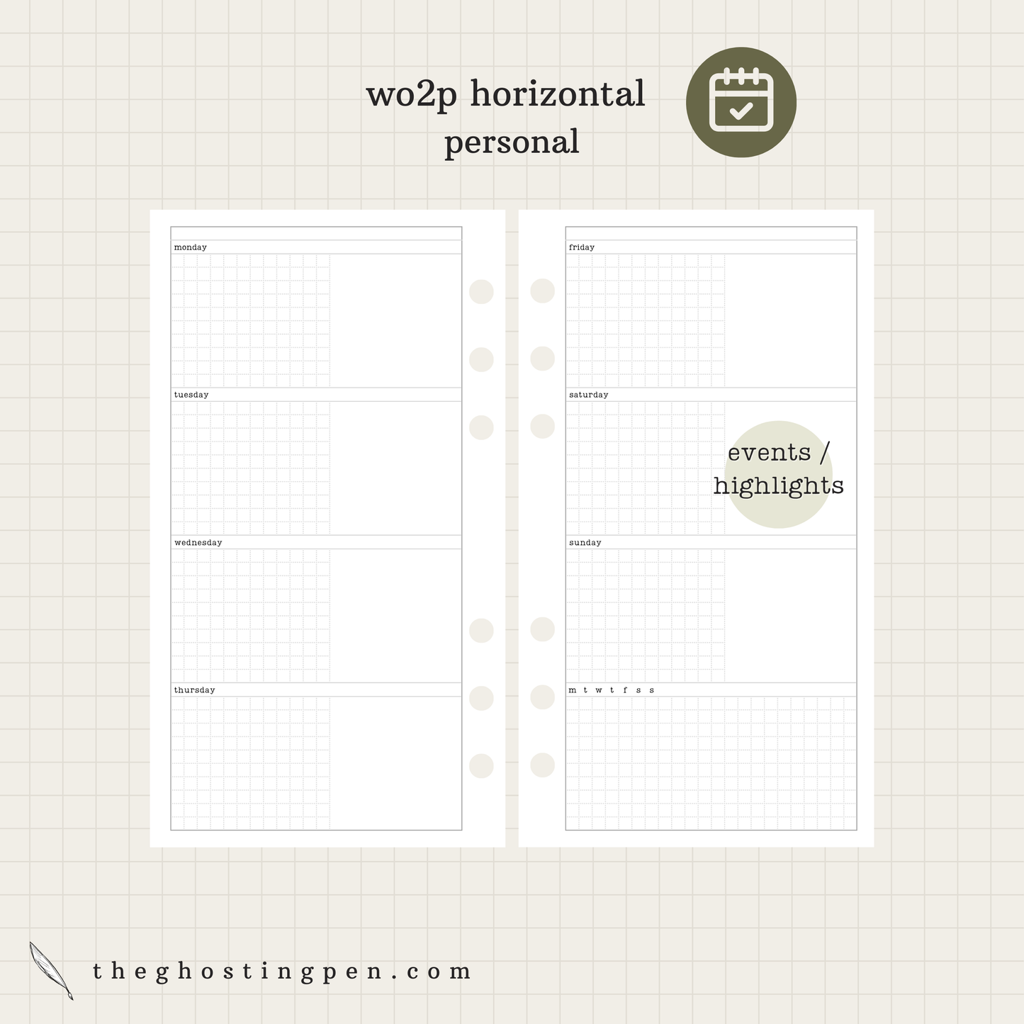 wo2p horizontal + habit tracker