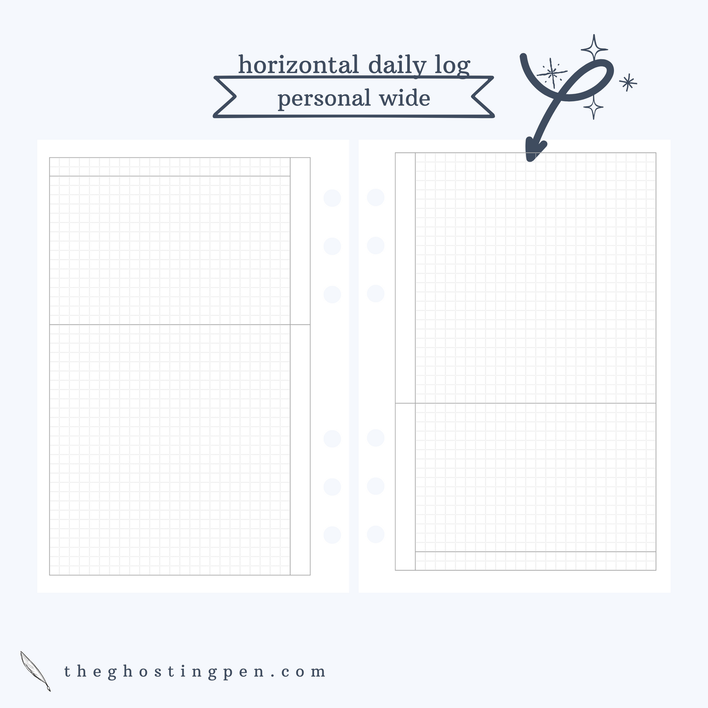 horizontal daily log