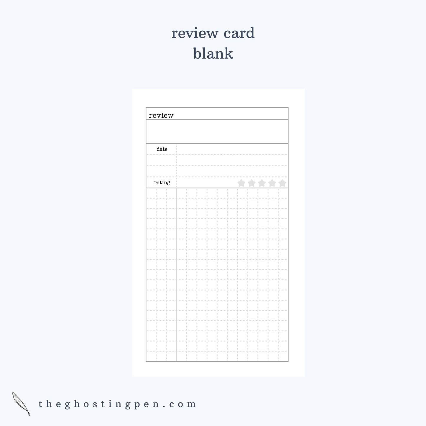 review cards