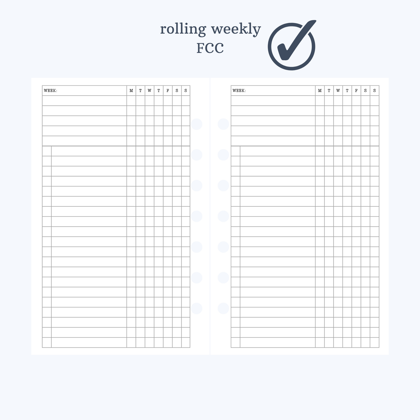 rolling weekly