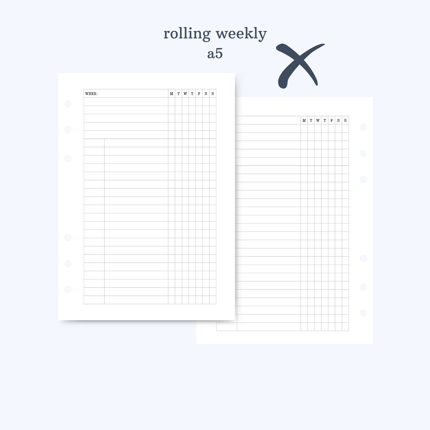 rolling weekly