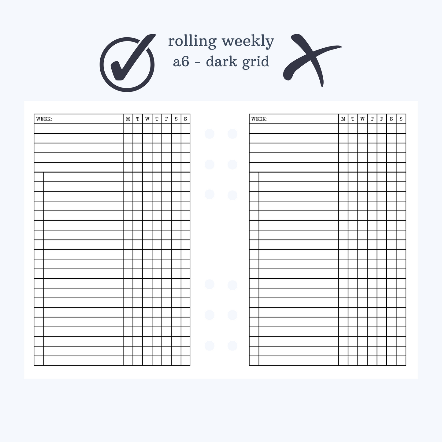 rolling weekly