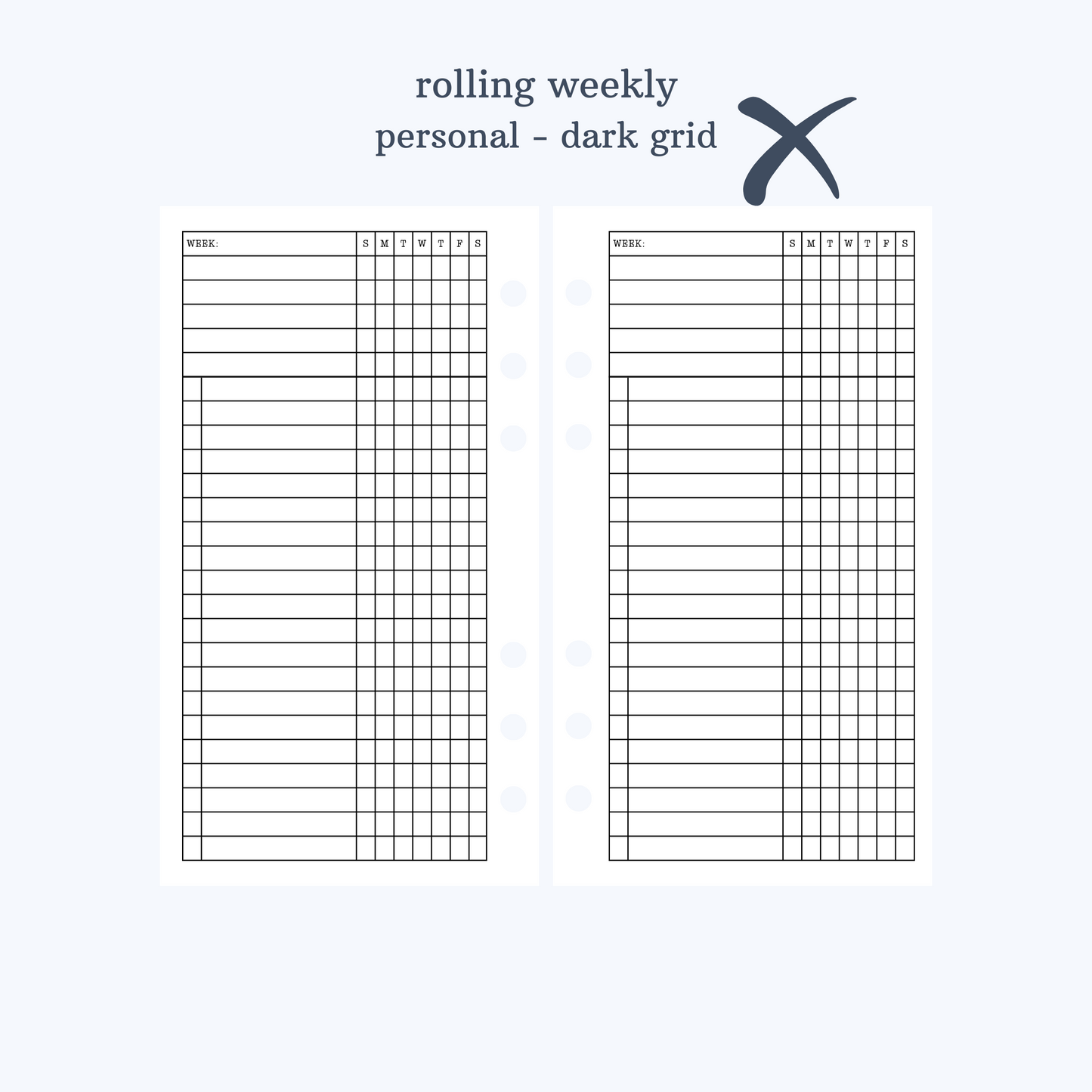 rolling weekly