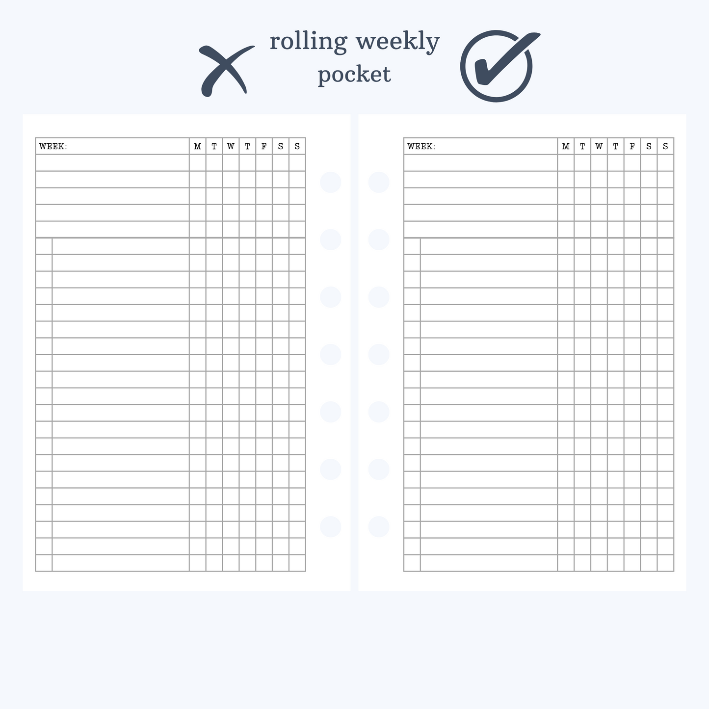 rolling weekly