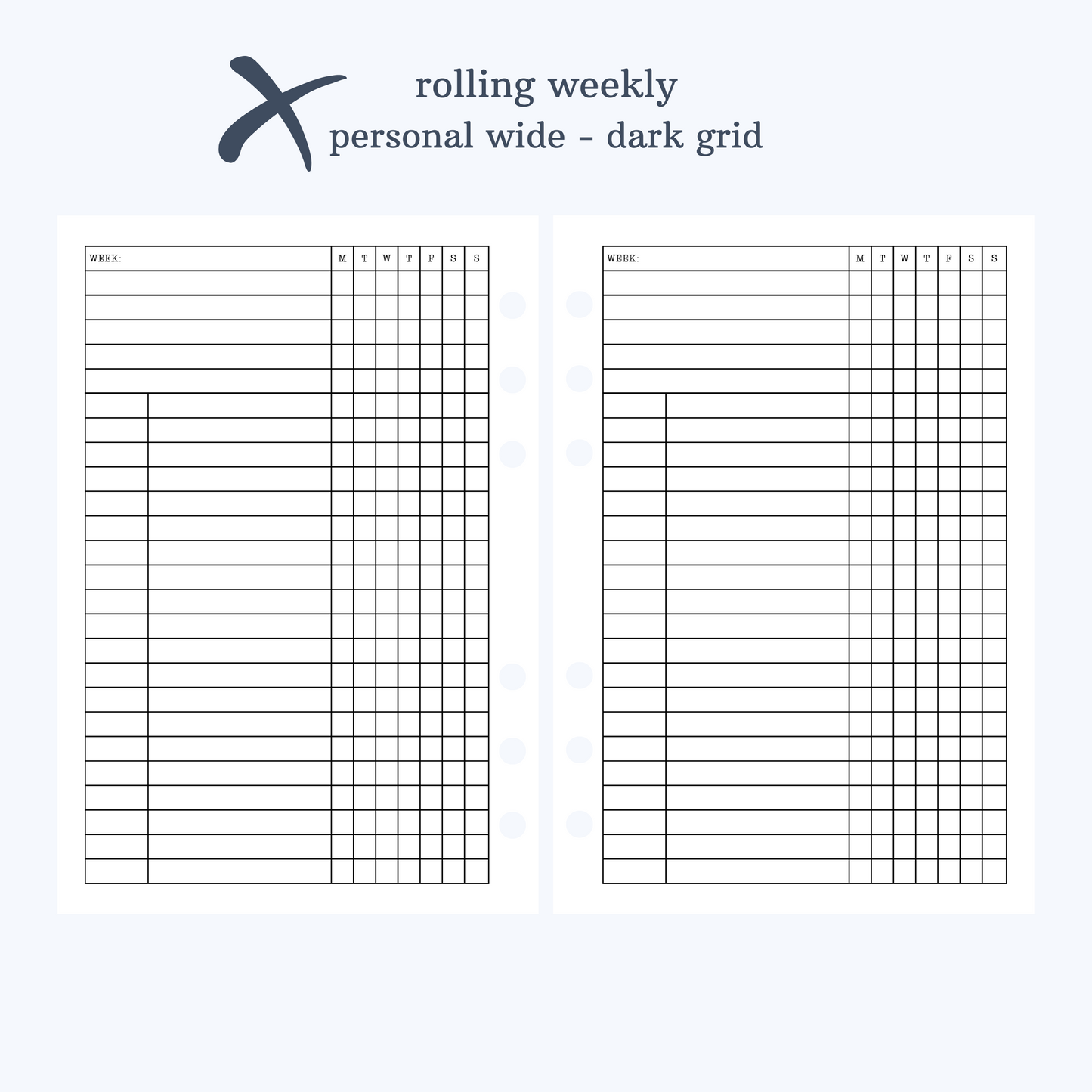 rolling weekly