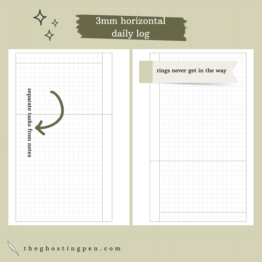 3mm horizontal daily log