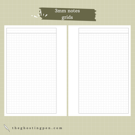 3mm notes - grids