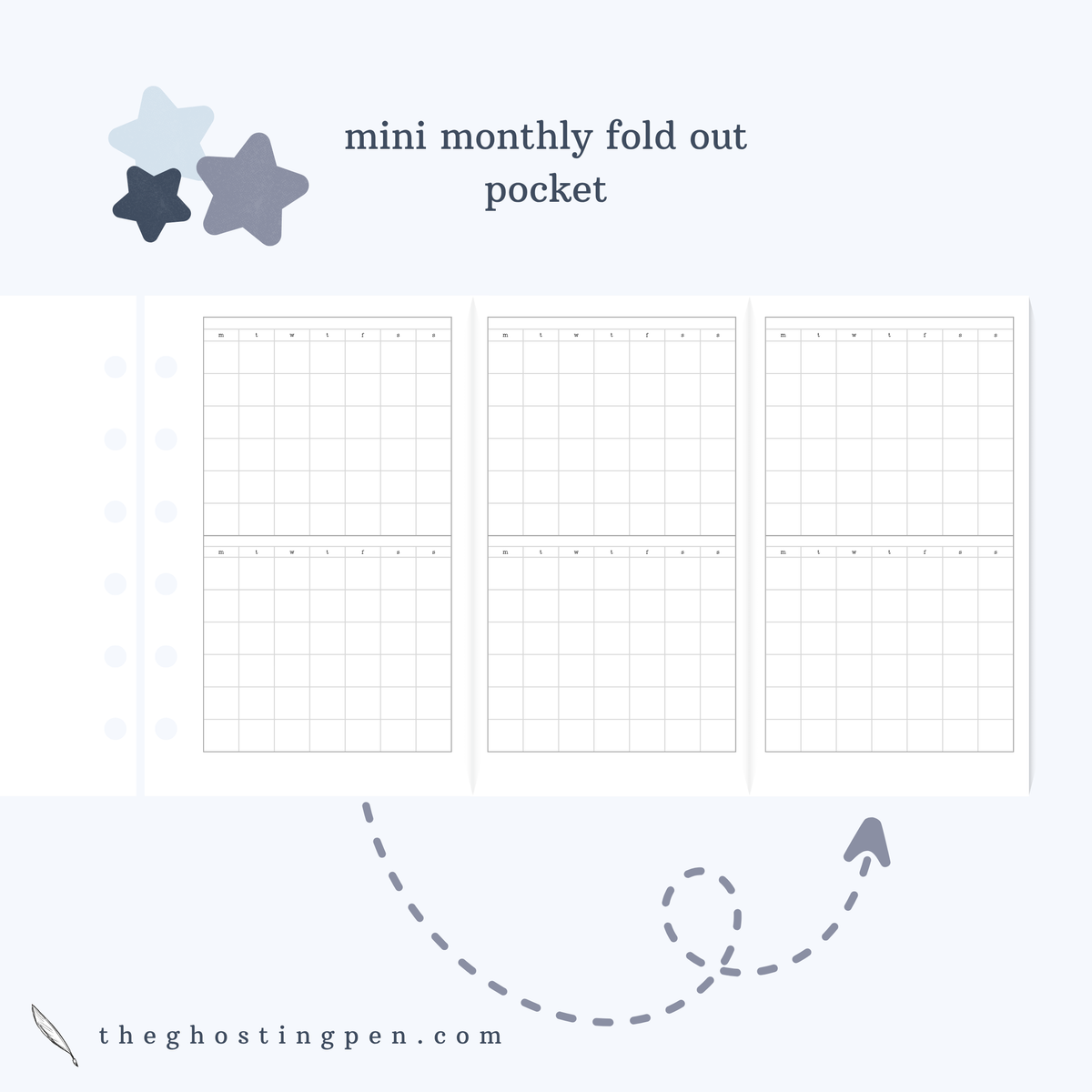 mini monthly yearly fold out – The Ghosting Pen