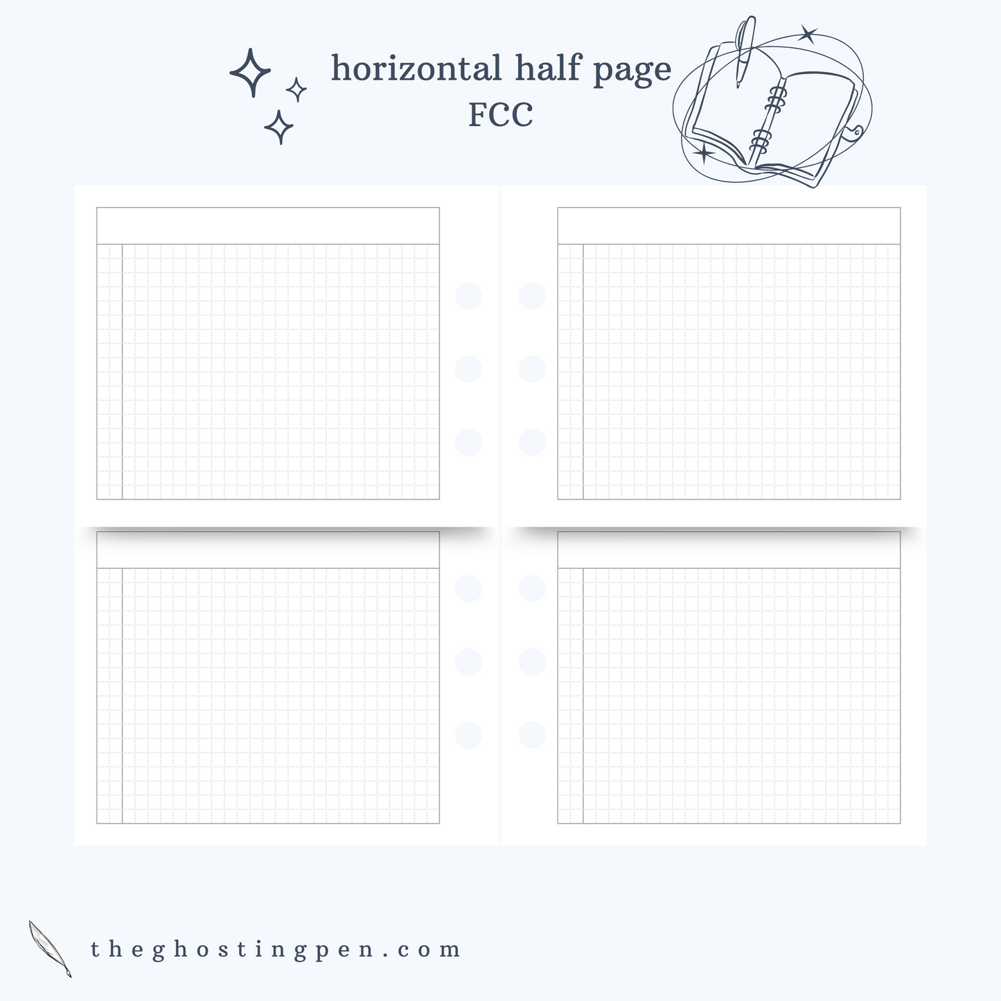 horizontal half pages