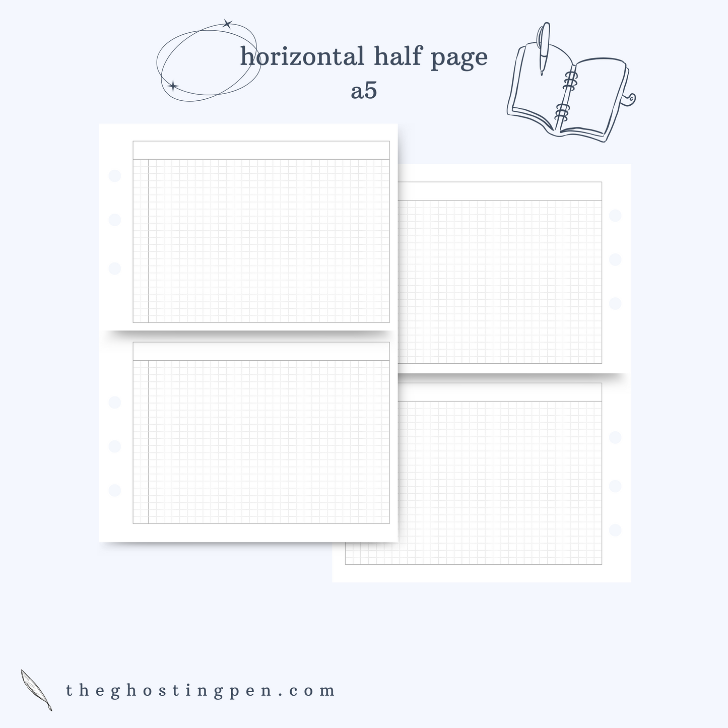 horizontal half pages