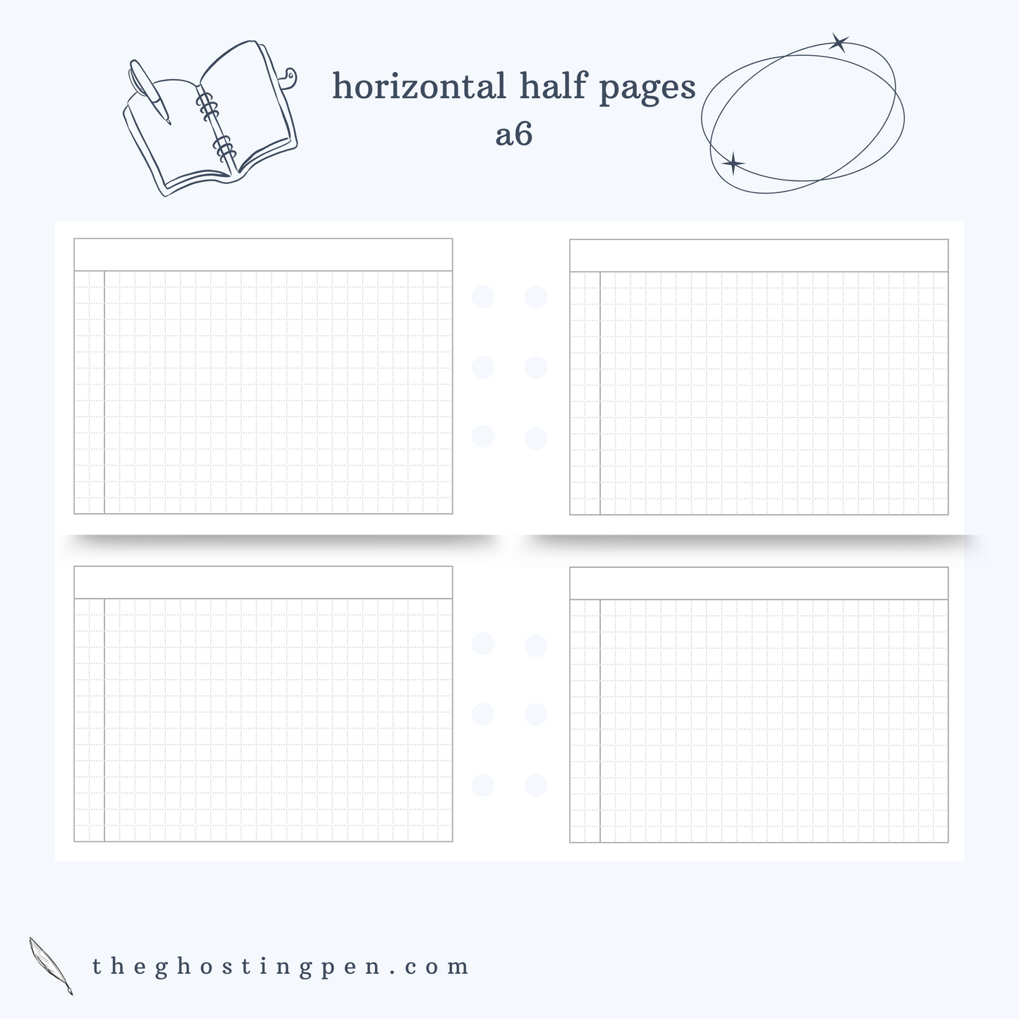 horizontal half pages