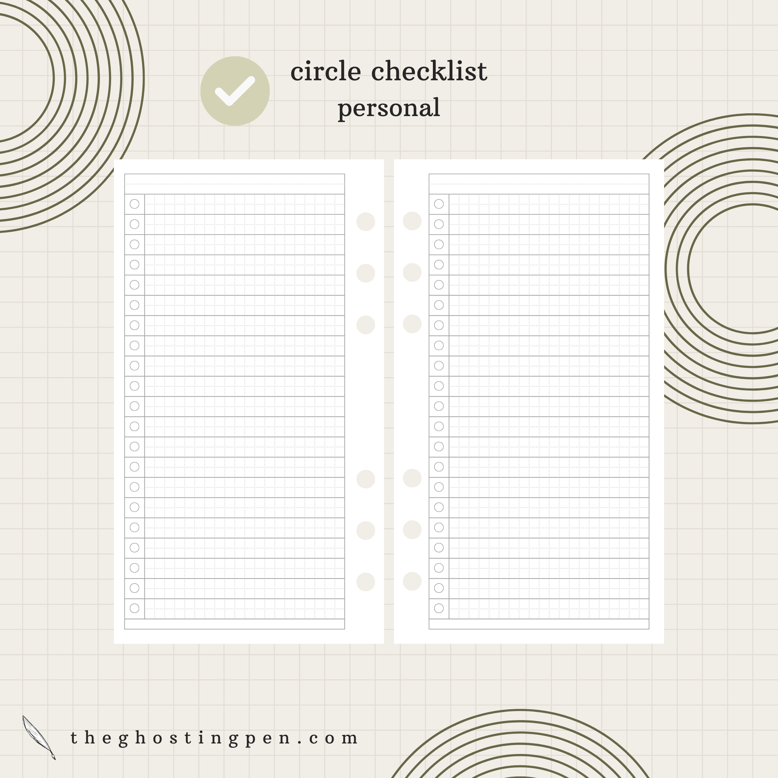 Circle Checklist The Ghosting Pen