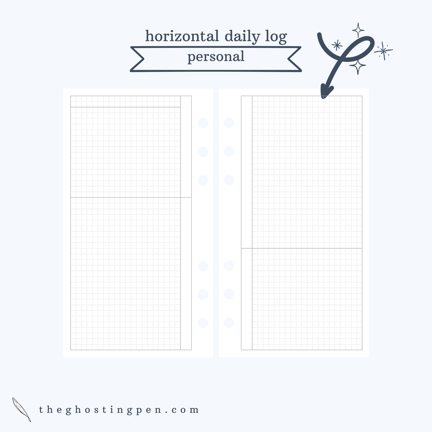 horizontal daily log