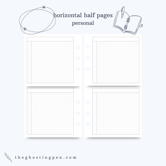 horizontal half pages