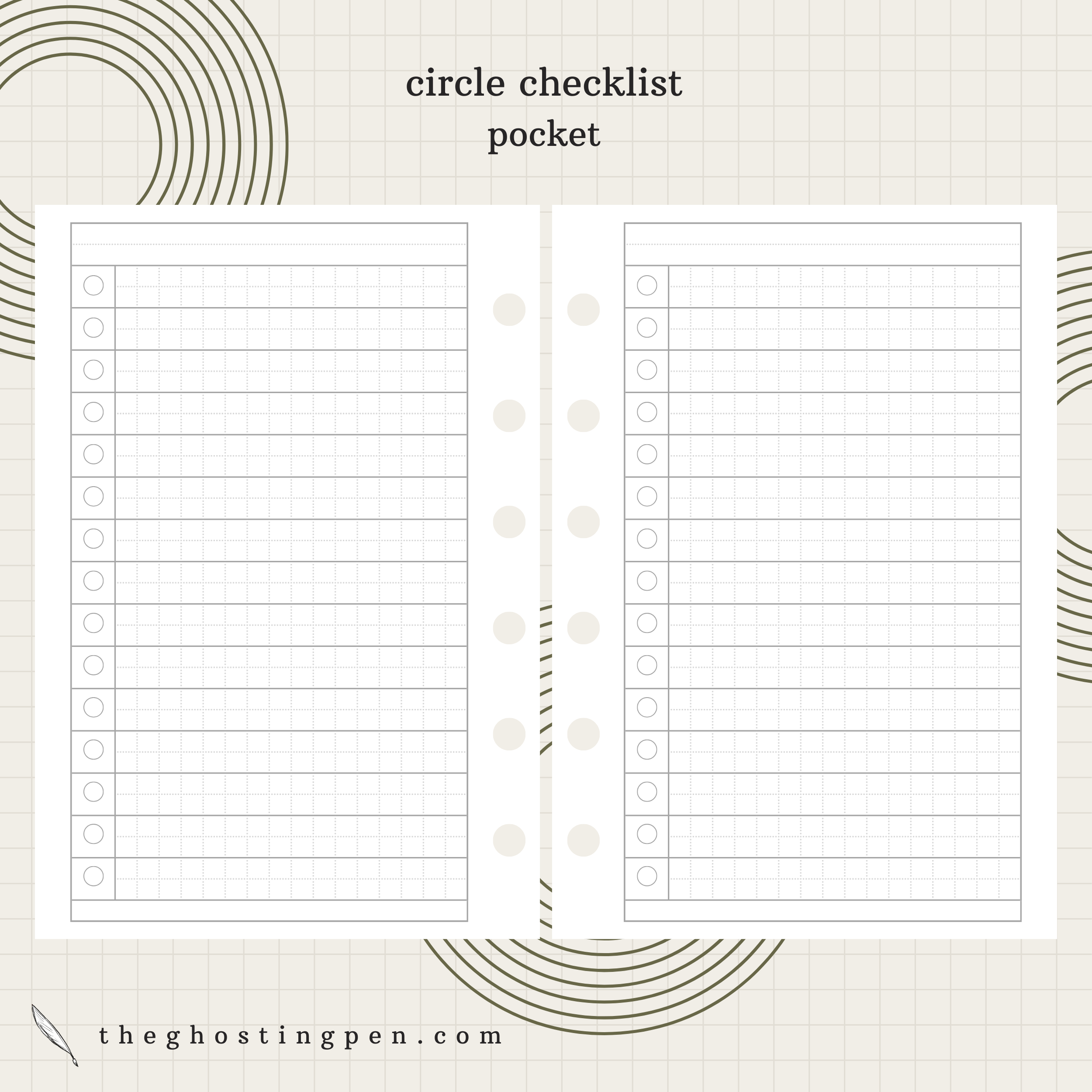 Circle Check Checklist circle checklist – The Ghosting Pen