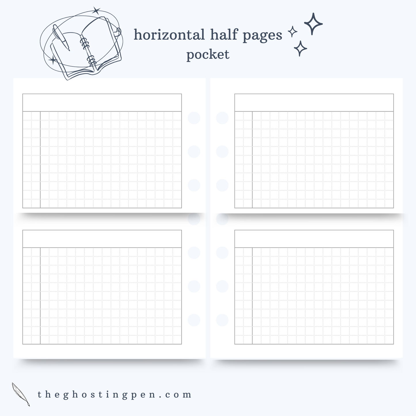 horizontal half pages