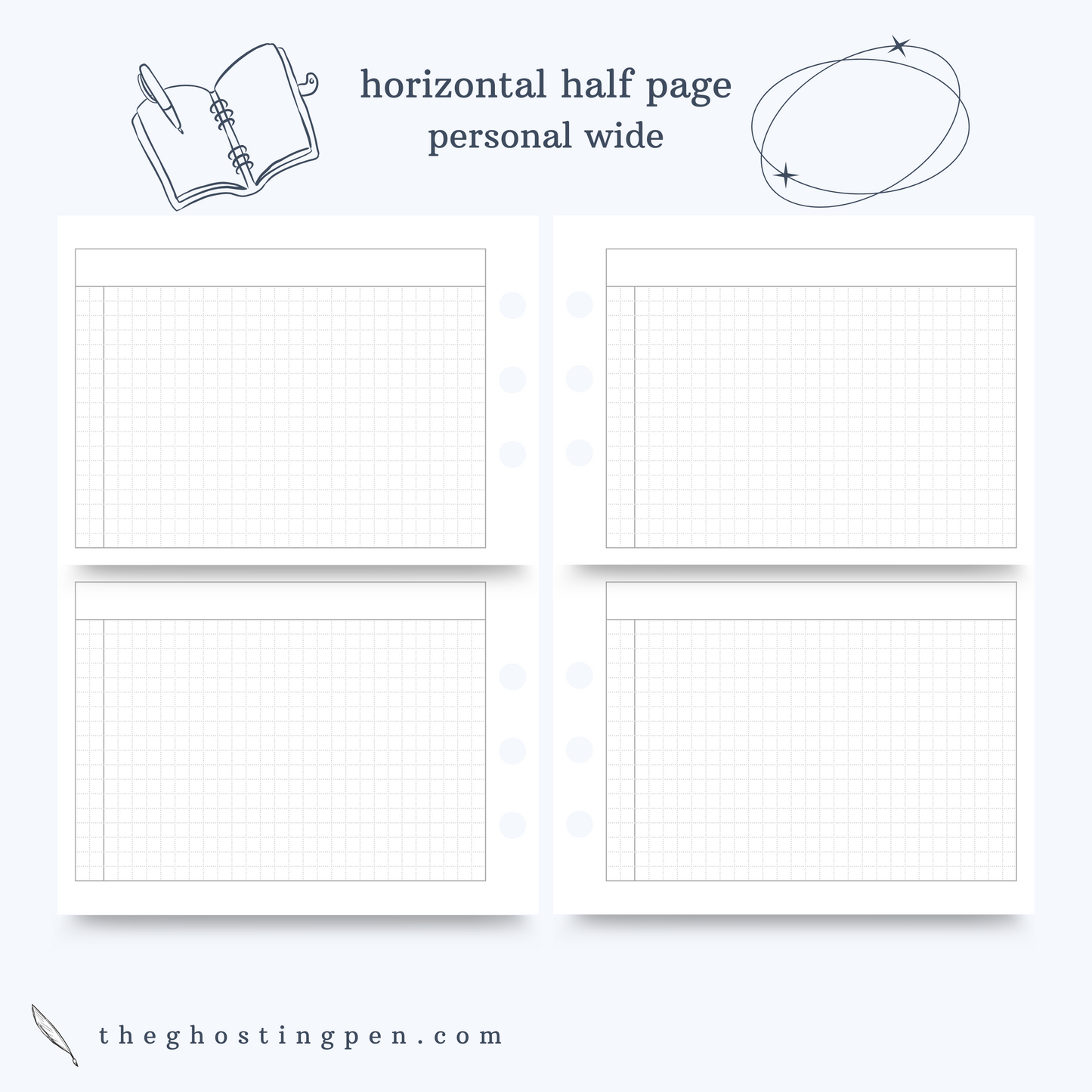 horizontal half pages