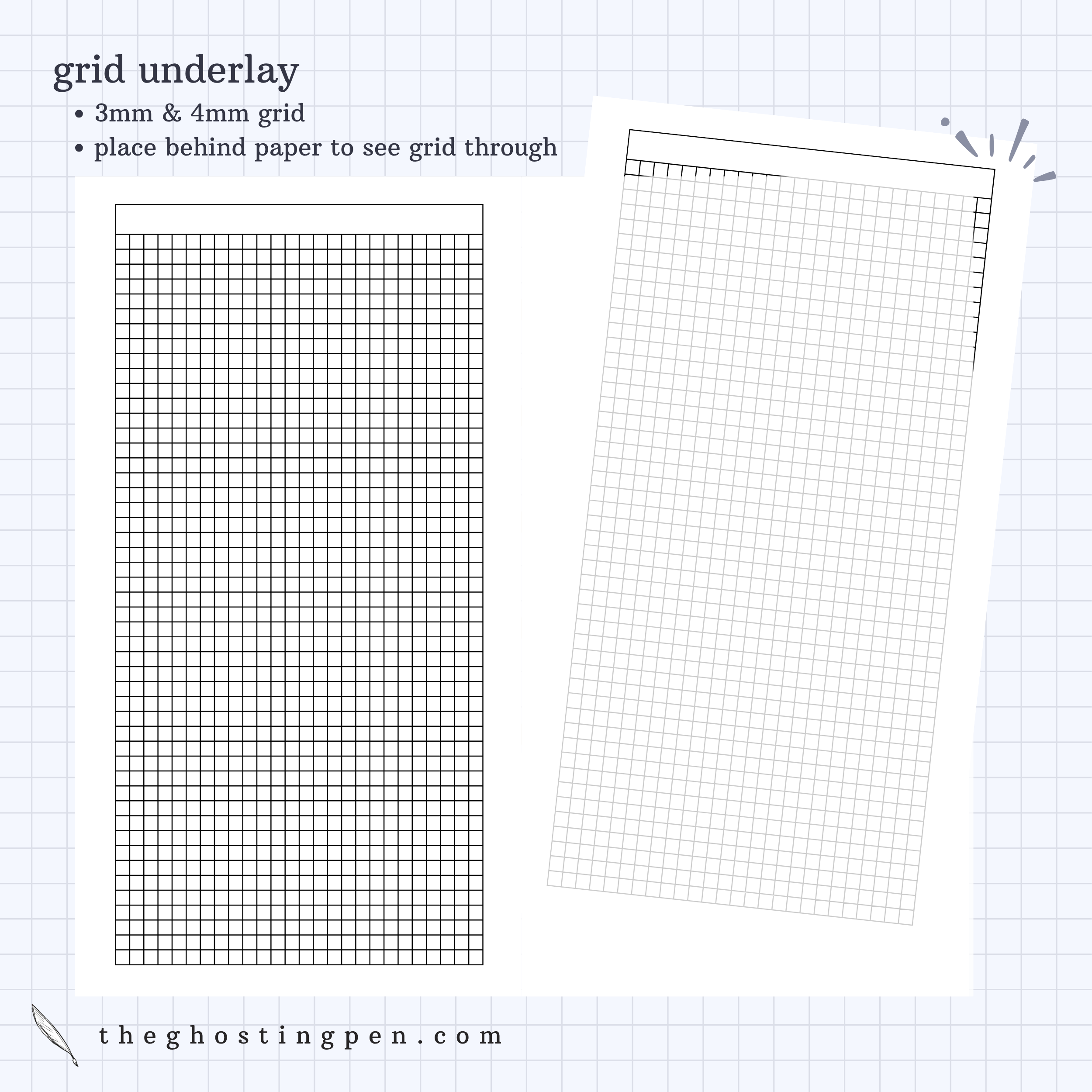 traveler's notebook underlay grid guides – The Ghosting Pen