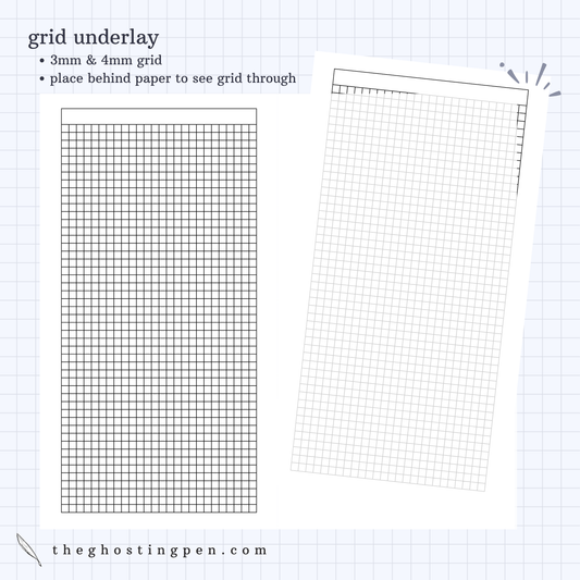 traveler's notebook underlay grid guides