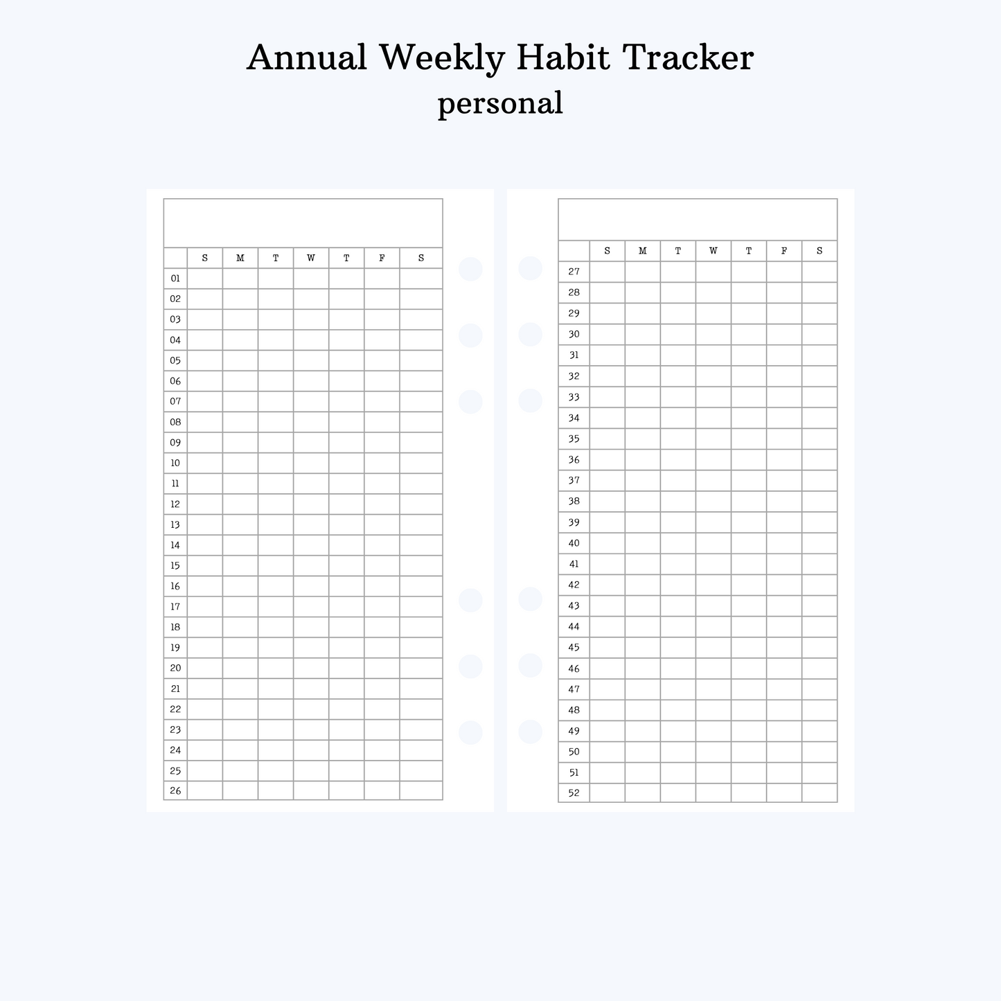 annual weekly